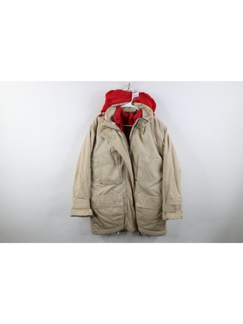 Vintage 90s Eddie Bauer 2 In 1 Duck Down Vest Hooded Parka Jacket Mens Size M